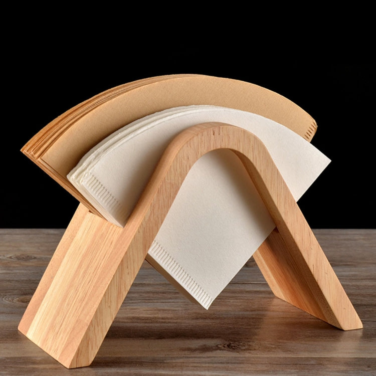 Coffee Filter Holder Wooden Coffee Paper Storage Rack