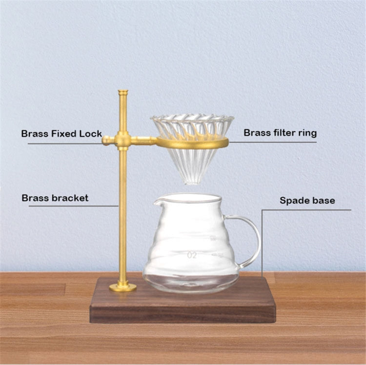 Wood Adjustable Coffee Filter Holder Hand Filter Base