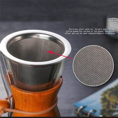 glass pour over coffee brewer with stainless steel filter for camping