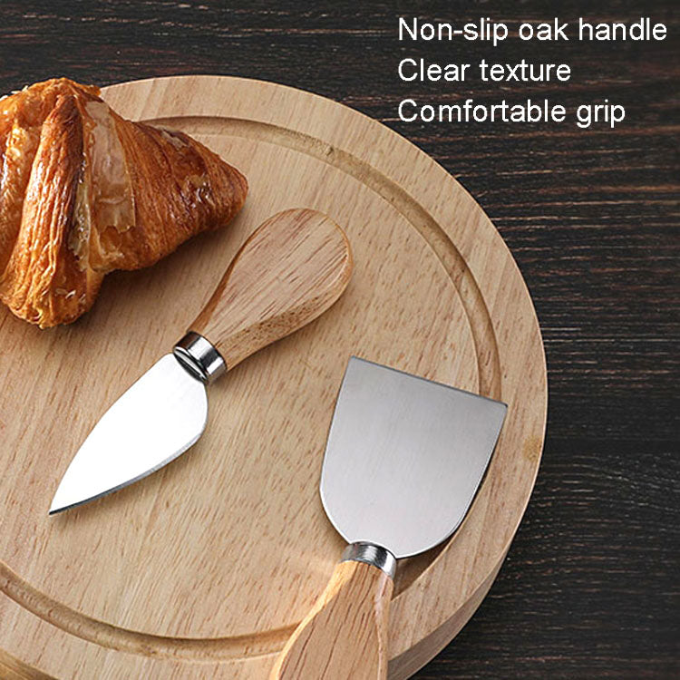 round wooden serving board for cheese and appetizers