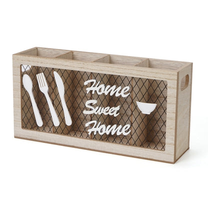 wooden utensil holder for kitchen counter